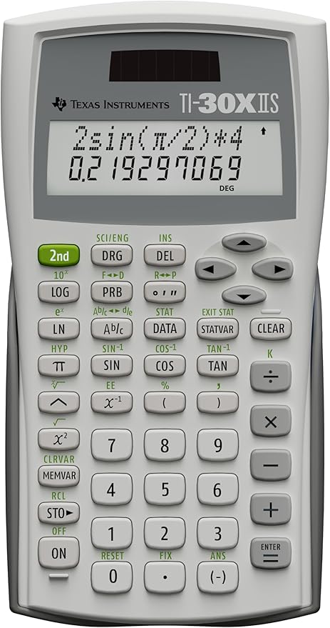 Texas Instruments TI-30XIIS Scientific Calculator, White
