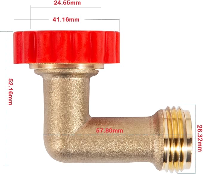 Lead-Free Brass 90 Degree Hose Saver, 90°Hose Elbow Fitting Quick Swivel