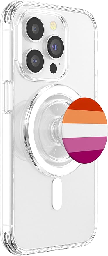 Lesbian Flag Cool Pride Butch Tomboy Lesbo LGBTQ Homosexual PopSockets Adhesive PopGrip