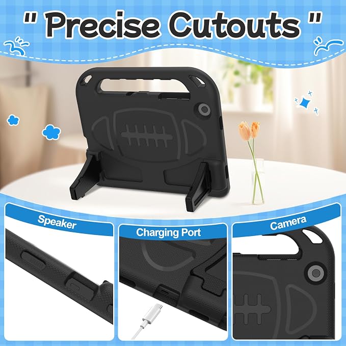 BMOUO Kids Case for Samsung Galaxy Tab A11+ Plus 11” 2026/A9+ Plus 2023 11 inch Tablet with Screen Protector Shockproof Lightweight Stand Handle Galaxy Tab A11 Plus/A9 Plus Case for Kids Black