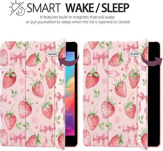 Joyland Leopard Print for iPad 10th Generation Case 10.9 inch 2022/iPad (A16) 11th Gen 11 2025Built-in Pencil Holder with Shockproof Cover Clear Transparent Back Shell Auto Wake/SleepBlack