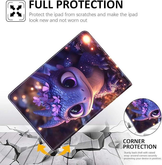 Case for New iPad (A16) 11th Generation 11 Inch 2025 for iPad 10th Generation 10.9 2022 Multi-Angle Smart Stand Cover Auto Sleep/Wake Halloween Panda Wizard and Pumpkin