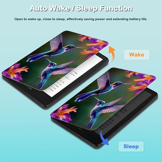 for 6 Kindle 2024 and 2022 (11th Generation) Case Slim Lightweight Smart Cover Case with Auto-Wake/Sleep for Kindle 2024Beach Starfish