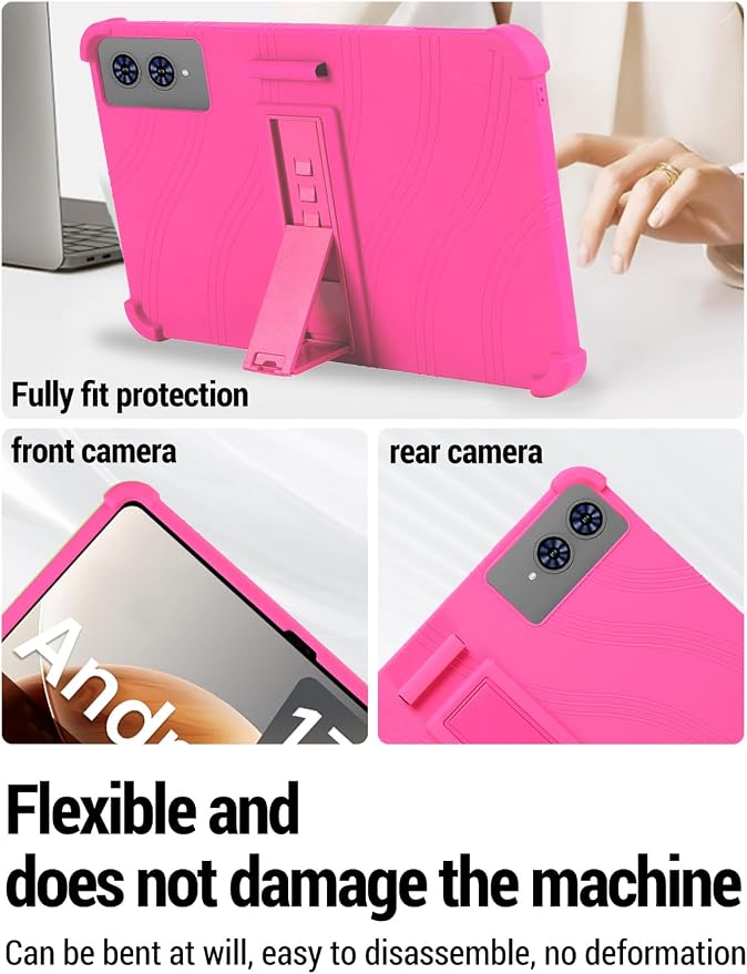for TECLAST T65 13.4 inch Tablet Protective case Shockproof Lightweight Silicone Protective Cover with Stand Child-Friendly Protection Easy to Clean DesignBlack