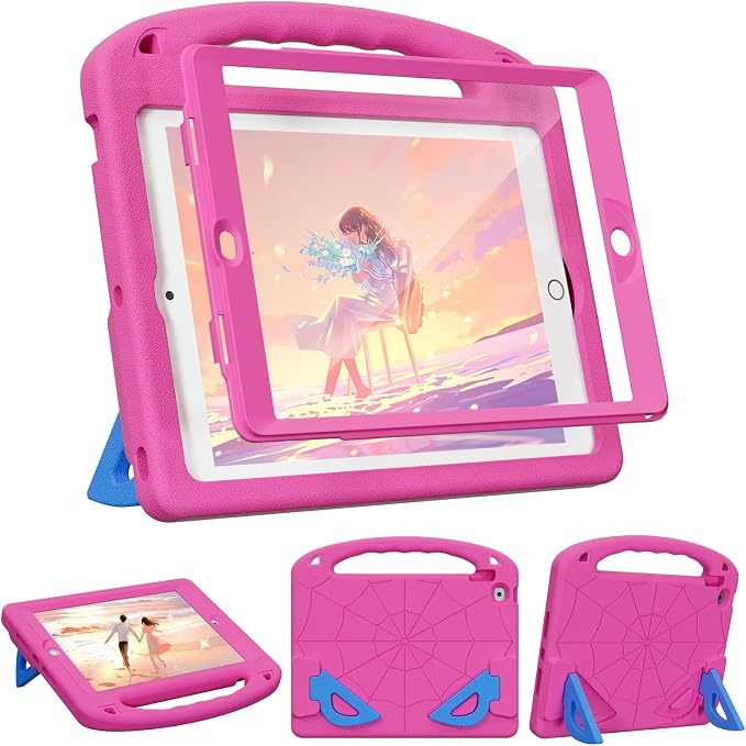 Kids Case for iPad 9th/8th/7th Gen. (10.2-inch 2021/2020/2019) | Shockproof Cover with Built-in Screen Protector and Stand Black