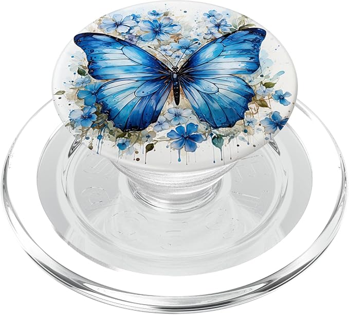 Butterfly Aesthetic Butterflies Nature Blue PopSockets Adhesive PopGrip