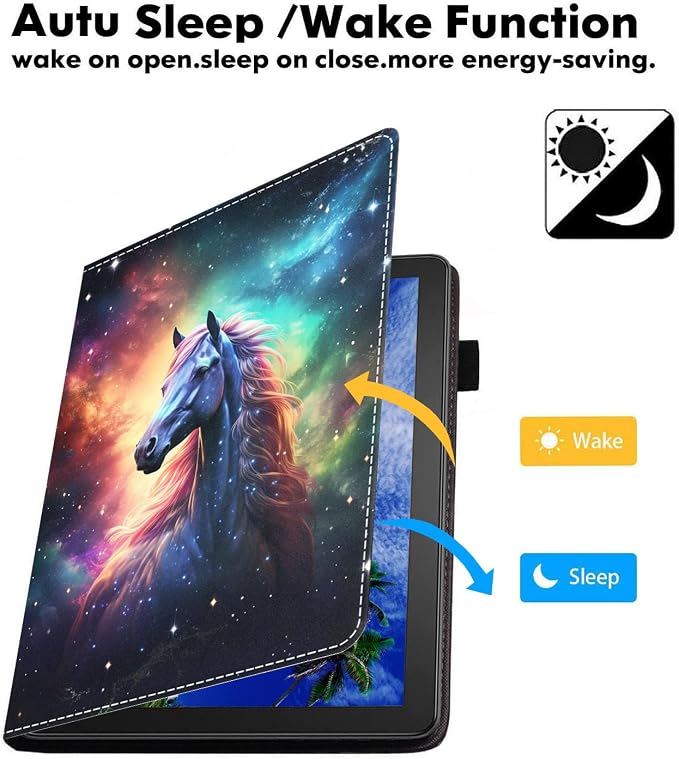 Case for Amazon Kindle Fire HD 8/Fire HD 8 Plus Tablet (12th/10th Generation 2024/2022/2020 Release) Slim PU Leather Cover with Card Slot &amp Auto Wake/Sleep African American Women