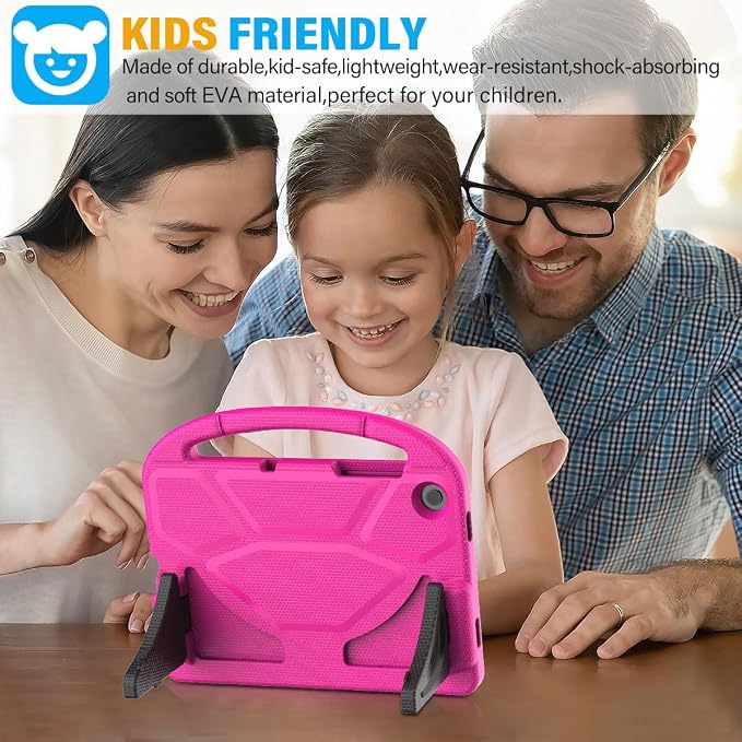 SUPLIK Kids Case for Samsung Galaxy Tab A11 Plus 2025 &amp A9 Plus 2023 11-inch Tablets Galaxy Tab A11+/A9+ Case with Screen Protector Durable Shockproof Handle Stand Cover for Kids Pink