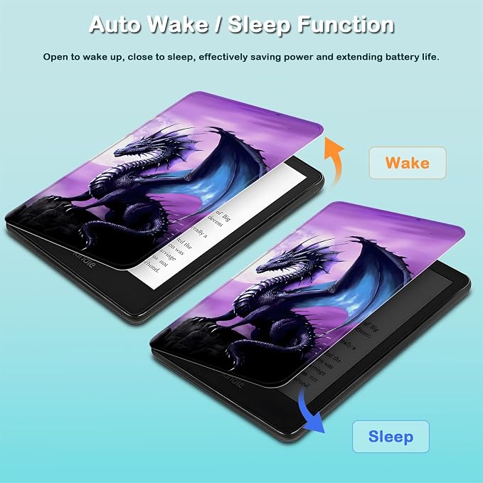 for 6 Kindle 2024 and 2022 (11th Generation) Case Slim Lightweight Smart Cover Case with Auto-Wake/Sleep for Kindle 2024Beach Starfish