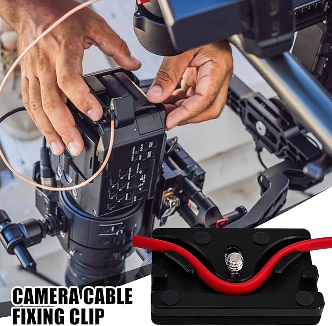 Tether Cable Clamp Mount - Fixed Cable Protector, Camera Block Clip, Secure Anti-Slip Holder | Stable Cables Management for Home Travel Studio Outdoor Live Streaming Video Recording Photography