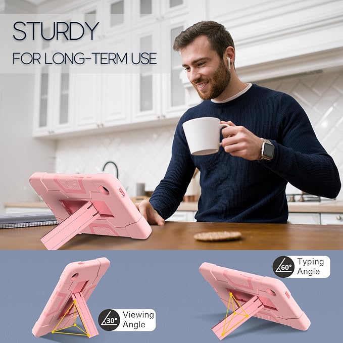 case for Galaxy Tab A9 8.7 2023 Case Hard PC Soft Silicone Kickstand Rugged Heavy Duty High Impact Protective Case for Samsung Galaxy Tab A9 8.7 Inch 2023 SM-X110 SM-X115 Black