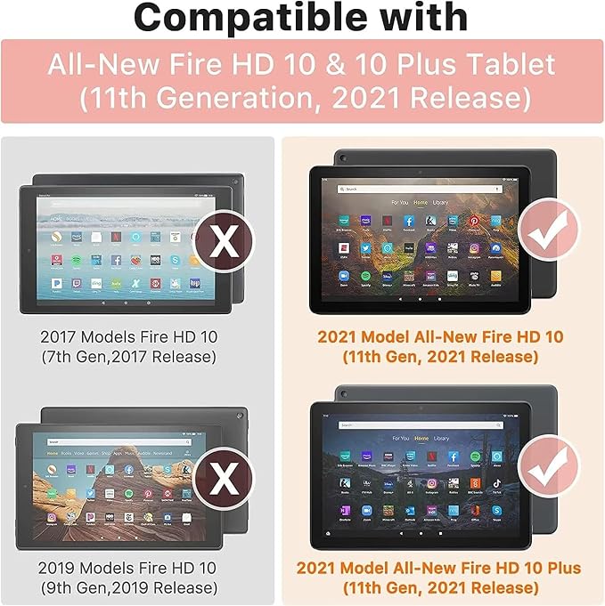Case for Kindle Fire HD 10 &amp Fire HD 10 Plus 13th/11th Generation 2023 2021 | Synthetic Leather Flip Folio Stand Cover with Auto Wake/Sleep for Kindle Fire HD 10 &amp Fire HD 10 Plus Beach