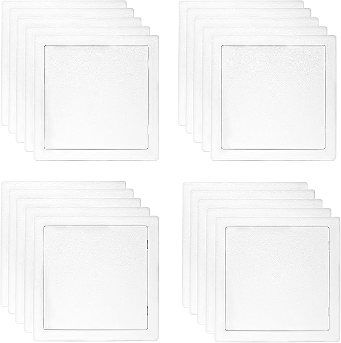 Morvat Access Panel 12x12 Inch for Drywall & Ceiling with Door, Heavy-Duty Durable ABS Plastic & Easy Install Access Box, Wall Hole Cover Plate for Plumbing & Electrical Cable & Wiring, White, 20 Pack
