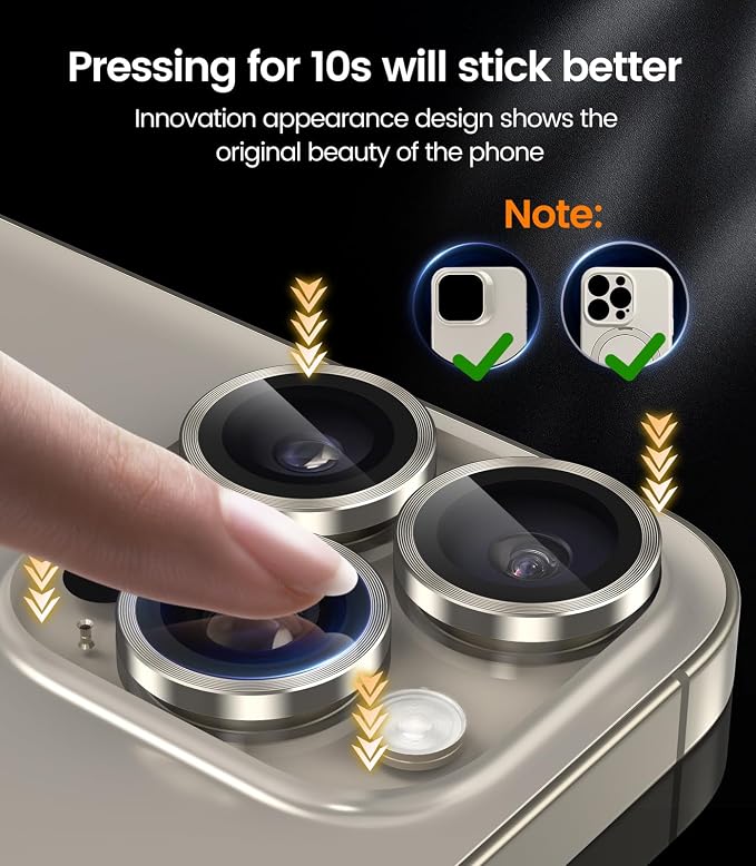 iGluz 2 Pack Anti-Reflection Camera Lens Protector for iPhone 17/16/16 Plus [98% Transmittance][1-Step Installation][Strong Adsorption] 9H Shatterproof Tempered Glass-Black