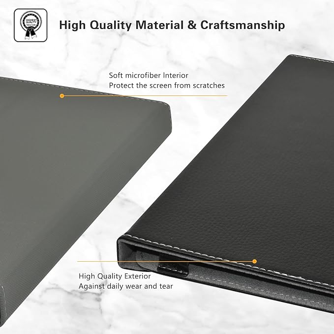 LiuShan for TECLAST P50 CaseDOOGEE U11 Case，U11 PRO Case，360 Degree Rotation Stand PU Cover for 11 TECLAST P50 2024/TECLAST P50S/DOOGEE U11/U11 PRO Tablet(Not Fit TECLAST P50 2025)Black