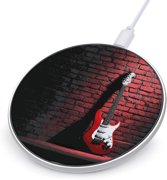Guitar Printed Music Wireless Charger Portable Charging Pad | LightweightAll Smartphone