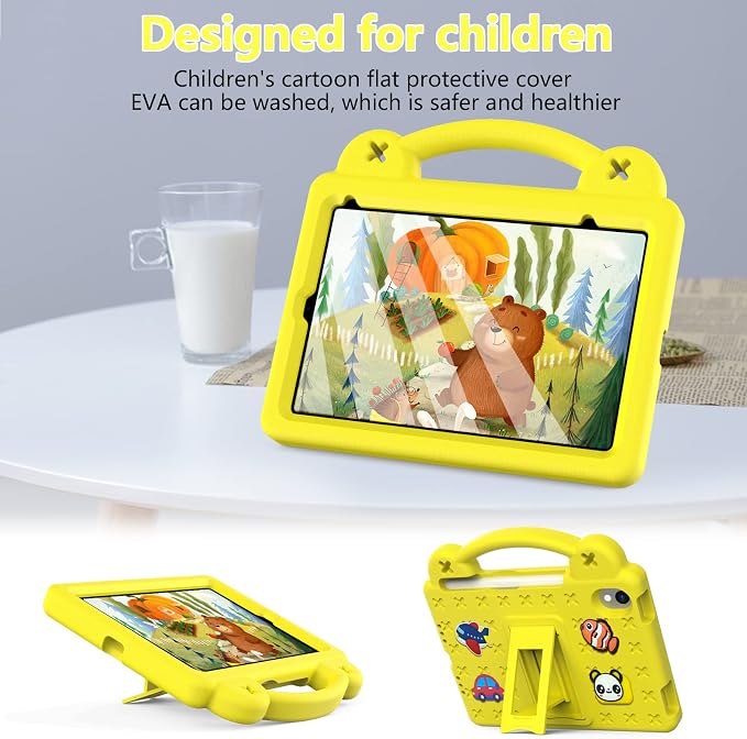 YRH for iPad mini A17 Pro Case 2024/iPad Mini 6 Kids Case 2021EVA Shockproof Cover for iPad mini 7th/6th Generation 8.3-inch with Stand Handle Strap Green