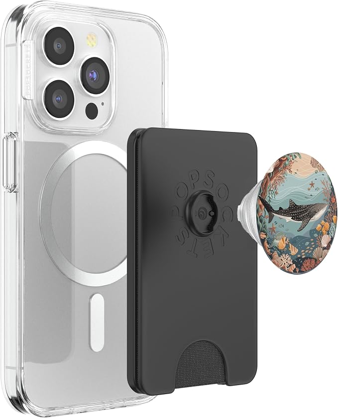 Whale Shark Ocean Scene | Coral Reef Adventure PopSockets PopWallet for MagSafe
