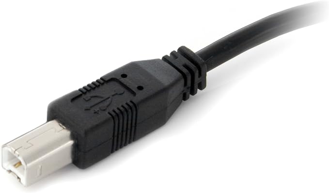 StarTech 30ft Active USB 2.0 Cable USB-A to USB-B Black (USB2HAB30AC) | Printer cable Cord Extension Male to Male Built-in equalizing chip for 30ft USB 2.0 connections