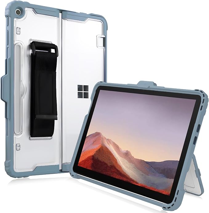 for Microsoft Surface Pro12 Case 1st Edition 12 Inch 2025Heavy Duty Rugged Protective Tablet Cover Kickstand Case (Black)