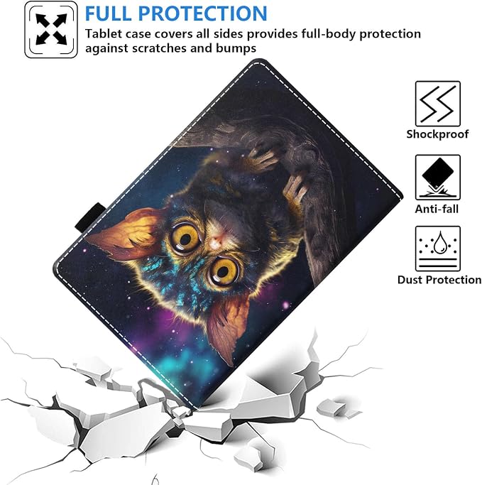 Case for Amazon Fire HD 8/HD 8 Plus Tablet (8 12th/10th Generation 2024/2022/2020 Release) Slim PU Leather Stand Folio Cover with Auto Wake Sleep African Woman Wolf