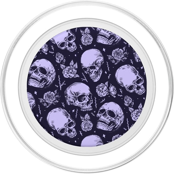 Emo Grunge Aesthetic Gothic Skull and Roses Goth Halloween PopSockets Standard PopGrip