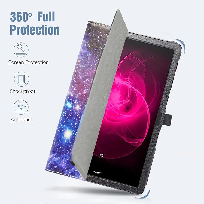 Bige for T-Mobile REVVL TAB 5G CasePU Leather Folio 2-Folding Stand Cover for T-Mobile REVVL TAB 5G 10.36 Inch TabletBlack