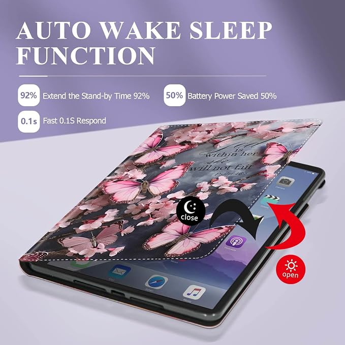 Case for iPad (A16) 11th Generation 11 Inch 2025 / iPad 10th Generation 10.9 Inch 2022 Ultra-Thin Multi-Angle Protective Cover with Auto Sleep/Wake A Dark Horse