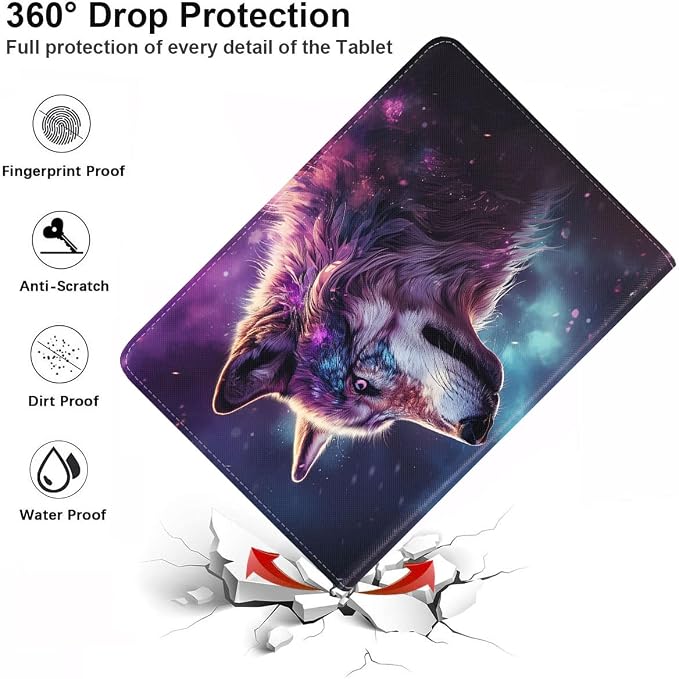 Case for Samsung Galaxy Tab S10 Lite/ S10 FE/ S9 FE 5G 10.9 Inch/ S9 11 Inch - Slim PU Leather Folding Stand Folio Cover with Auto Sleep/Wake - African American Girl