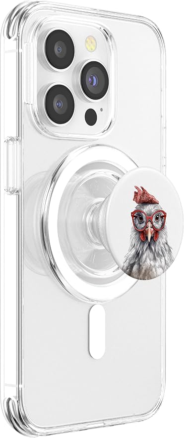 Funny Chicken Hen Wearing Sunglasses Farmer Chicken Lover PopSockets PopGrip for MagSafe