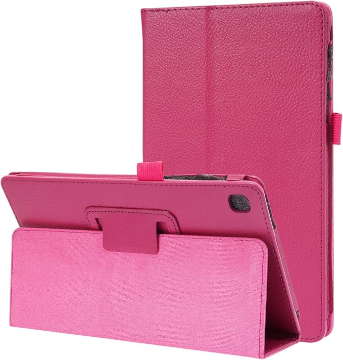 Generic Slim Folding Folio Stand Case for Samsung Galaxy Tab A 8.0 Inch 2019 (SM-T290/SM-T295) Lightweight Magnetic Closure PU Leather Flip Shockproof Auto Wake/Sleep Smart Cover Black