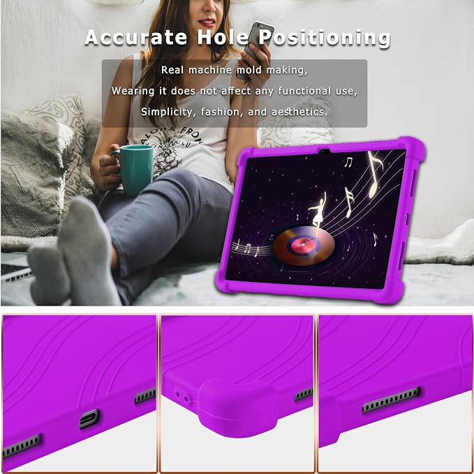 ATOOZ for Lenovo Idea Tab Plus Case 12.1 Inch 2025Black | Soft Silicone Shockproof Case for Lenovo Idea Tab Plus Tablet (TB361FU) with PC Bracket