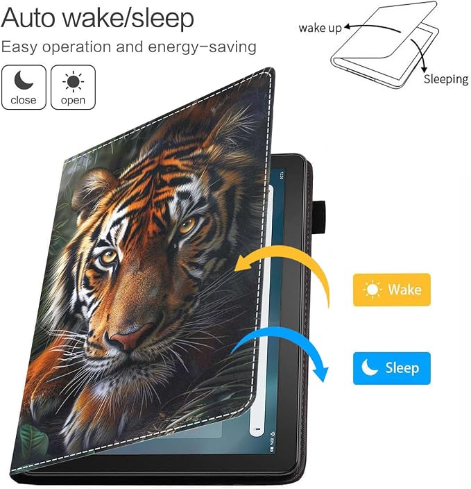 Case for Amazon Fire HD 8/Fire HD 8 Plus Tablet (12th/10th Generation 2024/2022/2020 Release) Premium PU Leather Cover with Auto Sleep Wake African Women
