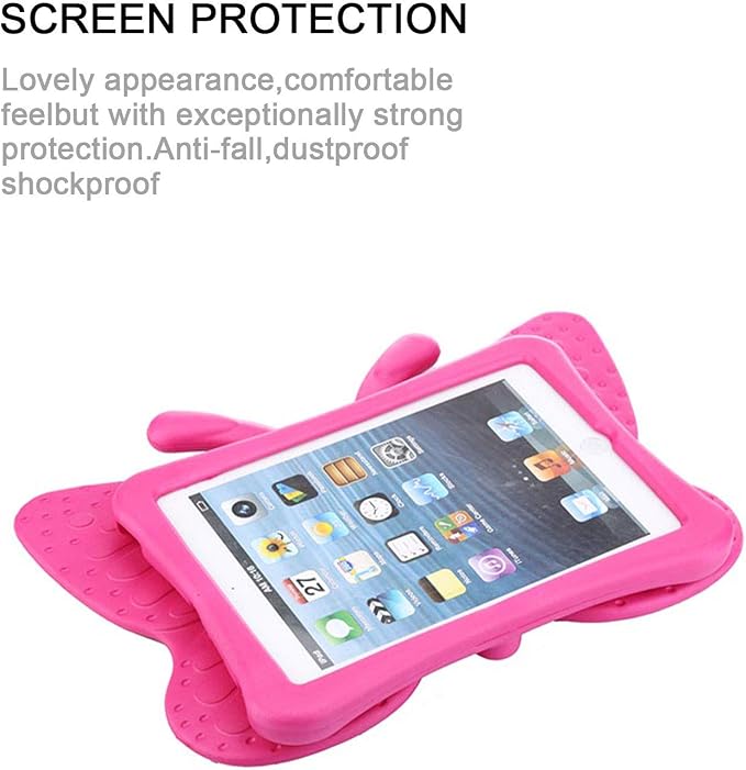 Kids Case for 7.9 iPad Mini 5/4/3/2/1 Silicone Shockproof Cover with Handle Kickstand Black