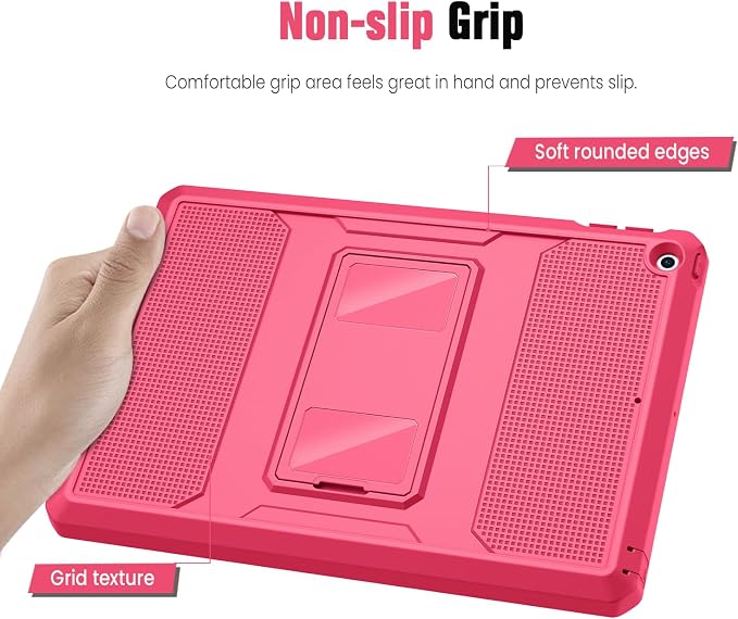 MoKo Shockproof Case Fit 2018/2017 iPad 9.7 6th/5th Generation Black | Heavy Duty Shockproof Full Body Rugged Hybrid Cover with Built-in Screen Protector for Apple iPad 9.7 Inch 2018/2017