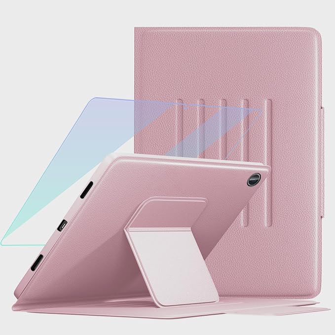 Case for T-Mobile REVVL Tab 2 (2025 Release 10.1) with Screen Protector Adjustable Angles Stand Back Cover Shockproof Premium PU Leather Case for 10.1 Inch REVVL Tab 2 2025 (Black)