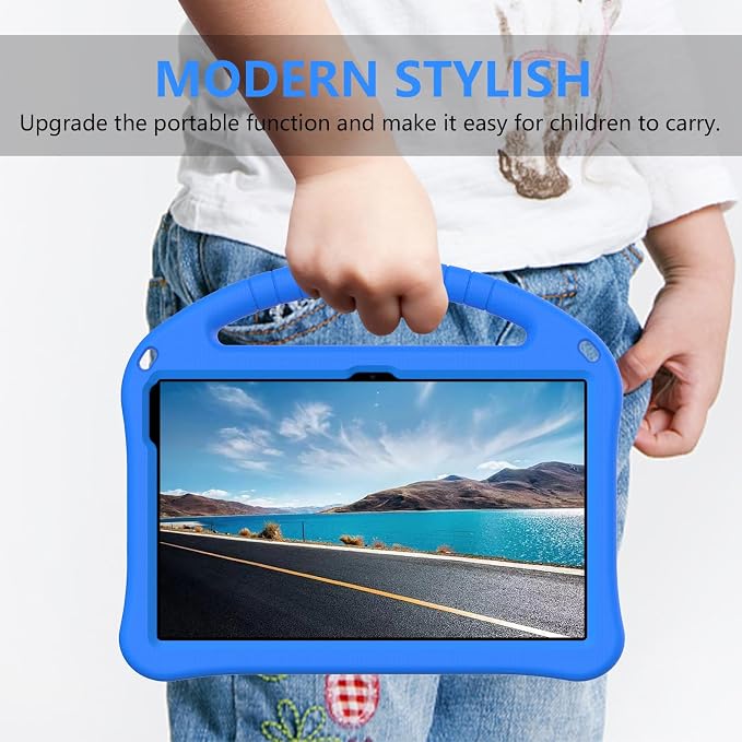 YRH for Urao C107 10.1 inch Tablet Case 2024 Kids EVA Shockproof Cover with Handle Kickstand for Urao Android Tablet 10.1'' (Black)