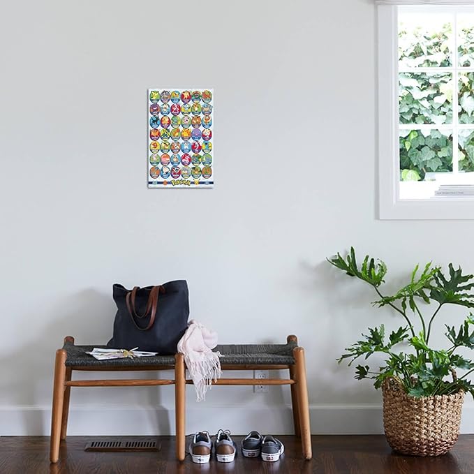 Pokémon: All-Time Favorites - Grid Wall Poster, 19L" x 13W", Premium Unframed Version