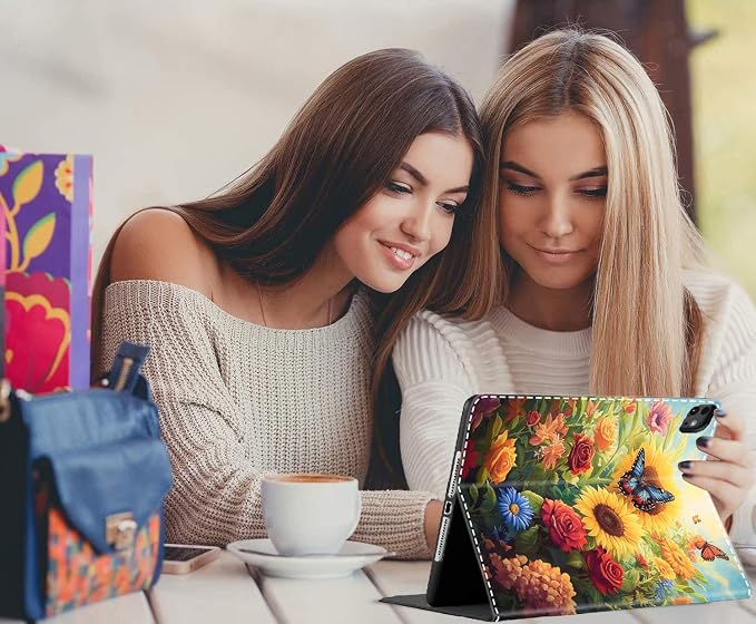 Case for New iPad (A16) 11th Generation 11 Inch 2025 for iPad 10th Generation 10.9 2022 Multi-Angle Smart Stand Cover Auto Sleep/Wake Halloween Panda Wizard and Pumpkin