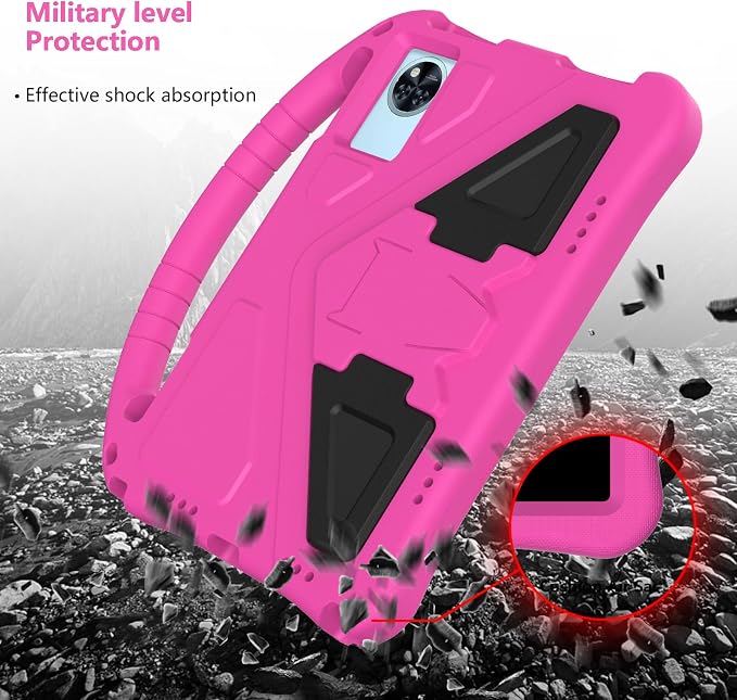 YRH Kids Case for Lenovo Idea Tab 11 inch Tablet 2025 Model TB336FU EVA Shockproof with Stand Handle Black