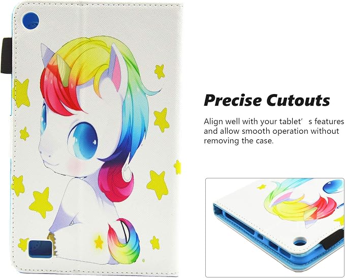 Case for Kindle Fire 7 TabletDteck Full Protective Flip Adjustable Stand Auto Wake/Sleep Smart Cover with Pencil Holder for Kindle Fire 7 Tablet 9th/7th/5th Generation 2019/2017/2015 ReleaseKing Dog