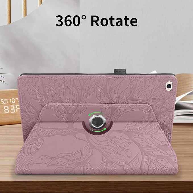 iPad Mini 5 Rotating Case iPad Mini 1/2/3/4/5th Generation Case PU Leather Folio Stand Cover Flip Shell with Pen Holder for Apple iPad Mini 7.9 inch- Black