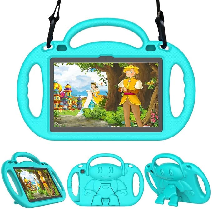 Kid-Proof Case for 8 Inch Tablet(12th/10th Generation 2024/2022/2020 Release) - Durable Shockproof Protective Cover with Shoulder Strap for 8 Plus Tablet Not for iPad Samsung Tablet Black