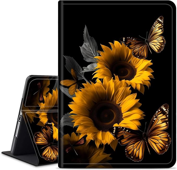 Case for 7 All-New Kindle Paperwhite (12th Generation 2024) and Kindle Colorsoft Signature Edition CoverSlim PU Leather Smart Cases with Auto Wake/Sleep-Black Cat Night Sky