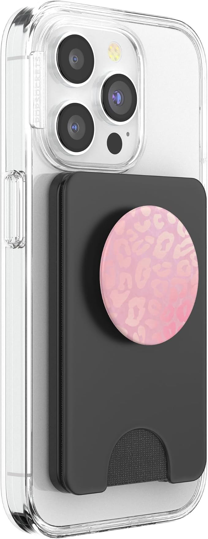 Light Pink Leopard Print Cheetah Phone Pop Up Holder Button PopSockets Adhesive PopGrip