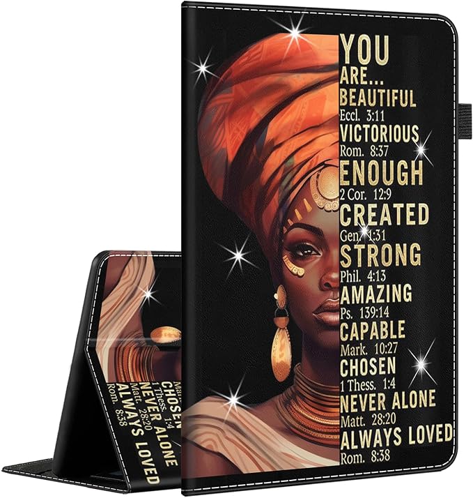 Case for Amazon Fire Max 11 Tablet (13th Generation 2023 Release) Multi-Angle Smart Stand Cover Auto Sleep/Wake for Fire 11 Max Tablet，African American Women Inspirational Quotes