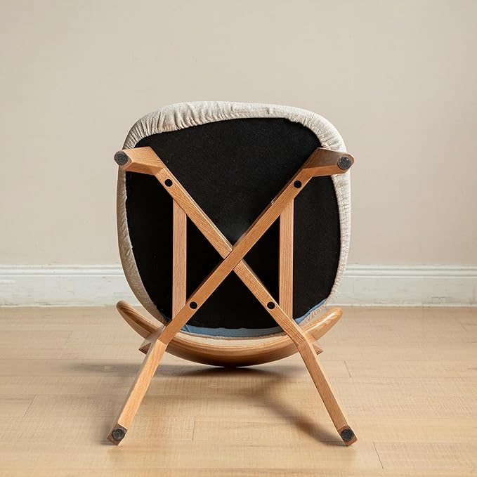Solid Wood Upholstered Dining Chairs Set of 2 - FAS-Grade North American Oak | Heavy Duty Kitchen Dining Chairs with Ergonomic Curved Back | Easy Assembly | 400 lb Capacity
