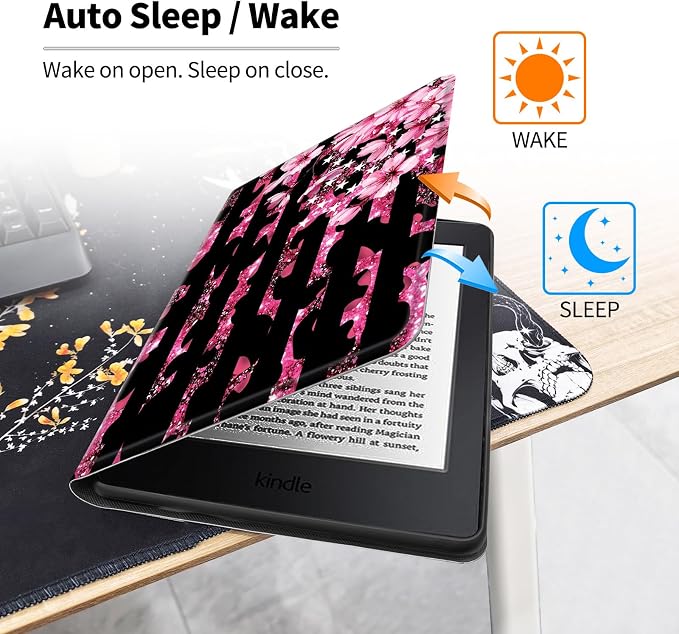 Case for All-New 7 Kindle Paperwhite 12th Gen 2024 &amp Kindle Colorsoft Signature EditionPU Leather Cover with Auto Sleep Wake FeatureAmerican Flag Eagle