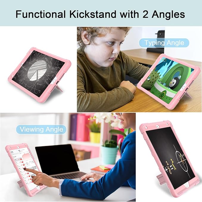 Azzsy Case for iPad 9th Generation/iPad 8th Generation/iPad 7th Generation (10.2 Inch 2021/2020/2019 Model) Heavy Duty Shockproof Rugged Protective Case for iPad 10.2 inch Alpine Green