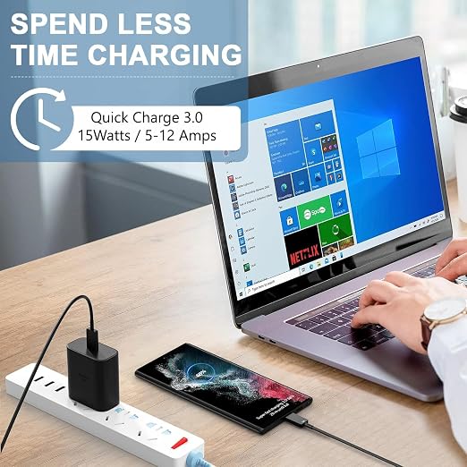 PRO 4FT USB-C Data Charging Cable (2Pack) Compatible with ZTE Blade A31 Plus Plus Quick Fast Charging Plus 5Gbps Data Transfer Hi-Speeds!